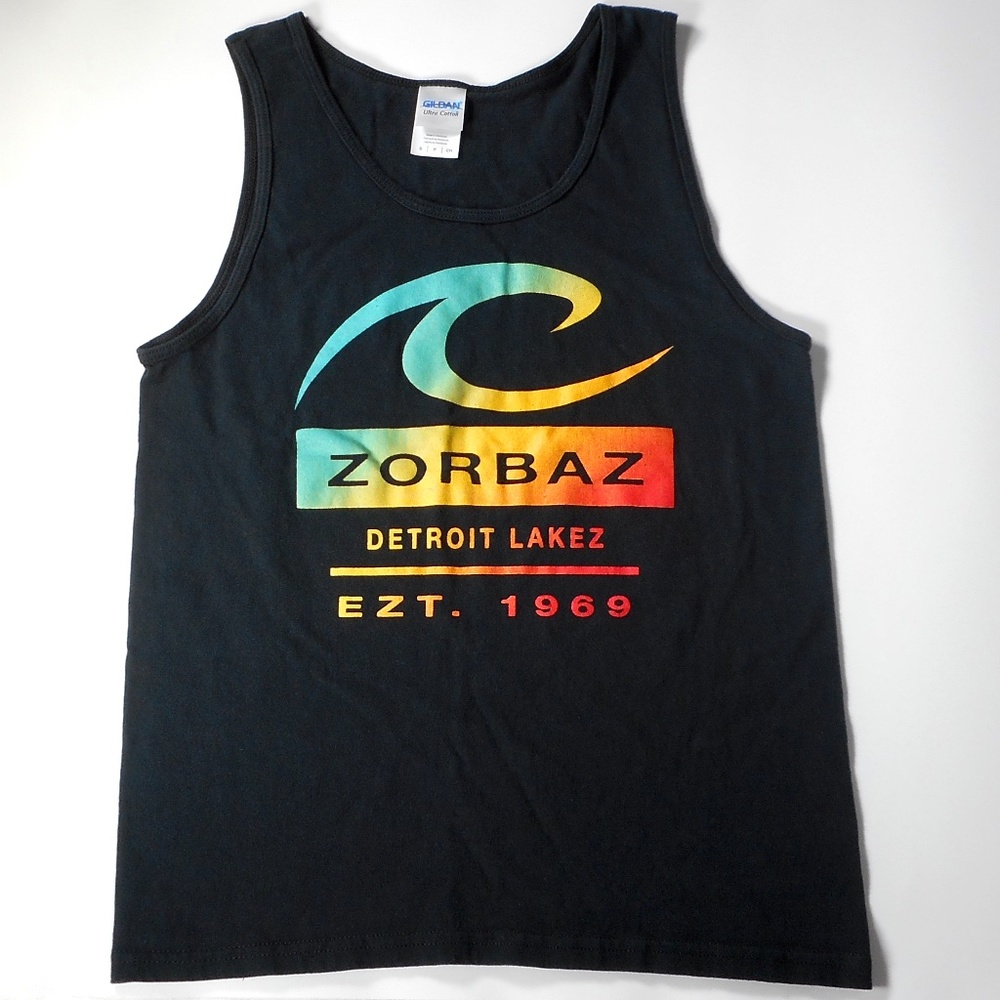 Zorbaz Bar Pizza Black Mens S Tank Top Detroit Lakes Minnesota